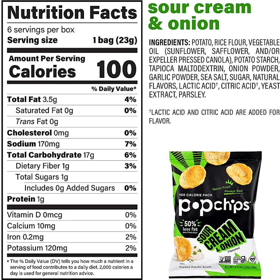 Popchips Variety Pack, 0.8 Oz, Pack Of 30 Bags