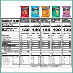 PopCorners 4-Flavor Popped Corn Chips Snacks Variety Pack, Box Of 28 Bags