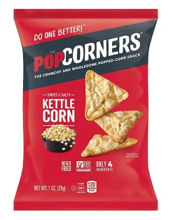 Popcorners Kettle Corn, 1 Oz, Case Of 64 Bags