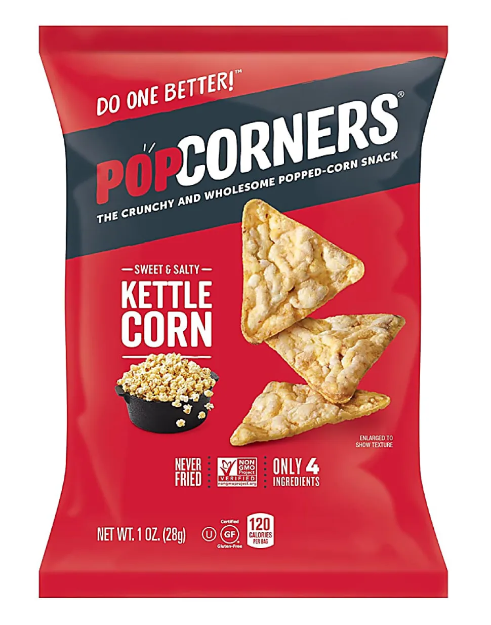 Popcorners Kettle Corn, 1 Oz, Case Of 64 Bags