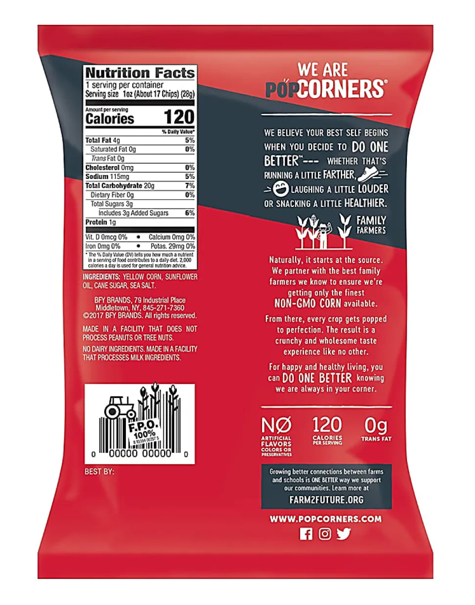 Popcorners Kettle Corn, 1 Oz, Case Of 64 Bags