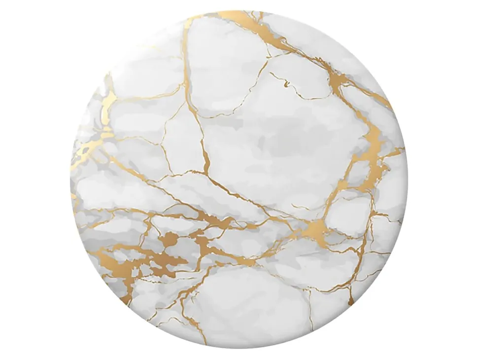 PopSocket PopGrip Smartphone Mirror, Gold Marble