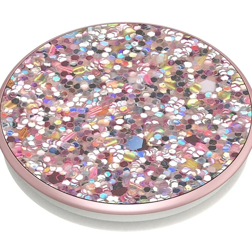 PopSocket PopGrip, 1-9/16", Sparkle Rosebud Pink