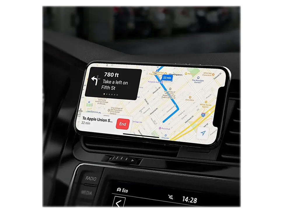 PopSocket PopMount Car Vent Mount, 5-7/8"H x 3-1/4"W x 2-1/16"L, Black