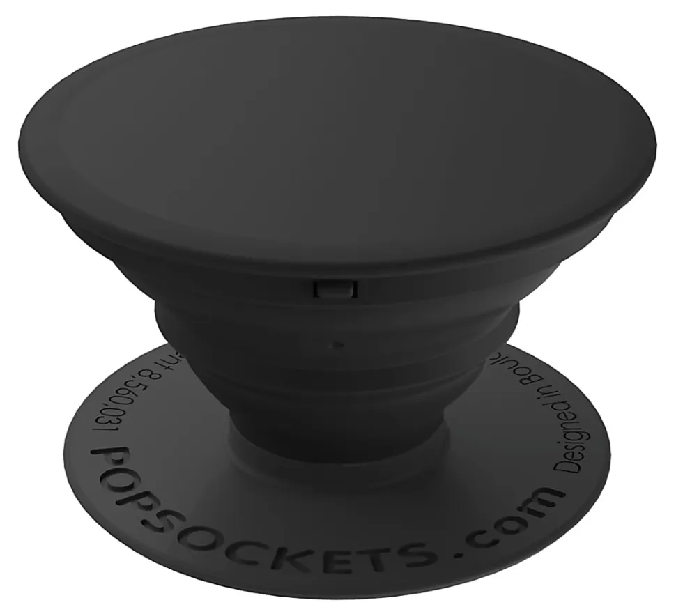 PopSockets Phone Stand, 1.5"H x 1.5"W x 0.25"D, Black