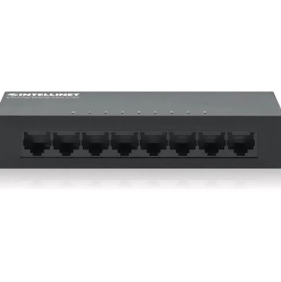8-Port Fast Ethernet Office Switch, Desktop Size, Metal, IEEE 802.3az (Energy Efficient Ethernet), Box, 523318