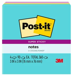 Post-it® and Scotch® Brand Essentials Pack, Super Sticky Notes, Super Hold Tape, Magic Tape, Flags, and Scissors, School Supplies and Office Products