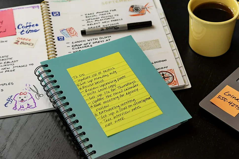 Post-it® and Scotch® Brand Essentials Pack, Super Sticky Notes, Super Hold Tape, Magic Tape, Flags, and Scissors, School Supplies and Office Products