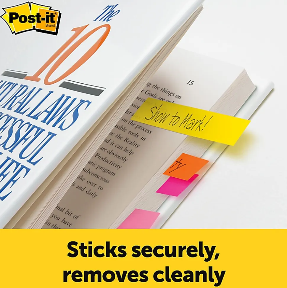 Post-it® Combo Pack, 1 Pad 3"x4", 3 Pads 1"x3", 50 Notes/Pad, 0.5" x 2", Pack Of 9 Pads