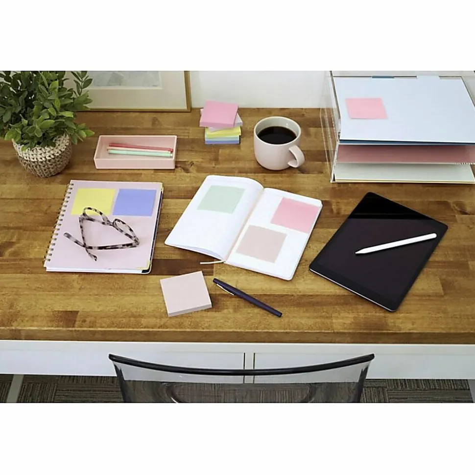 Post-it® Dispenser Notes, 1800 Total Notes, Pack Of 18 Pads, 3" x 3", Beachside Cafe, 100 Notes Per Pad
