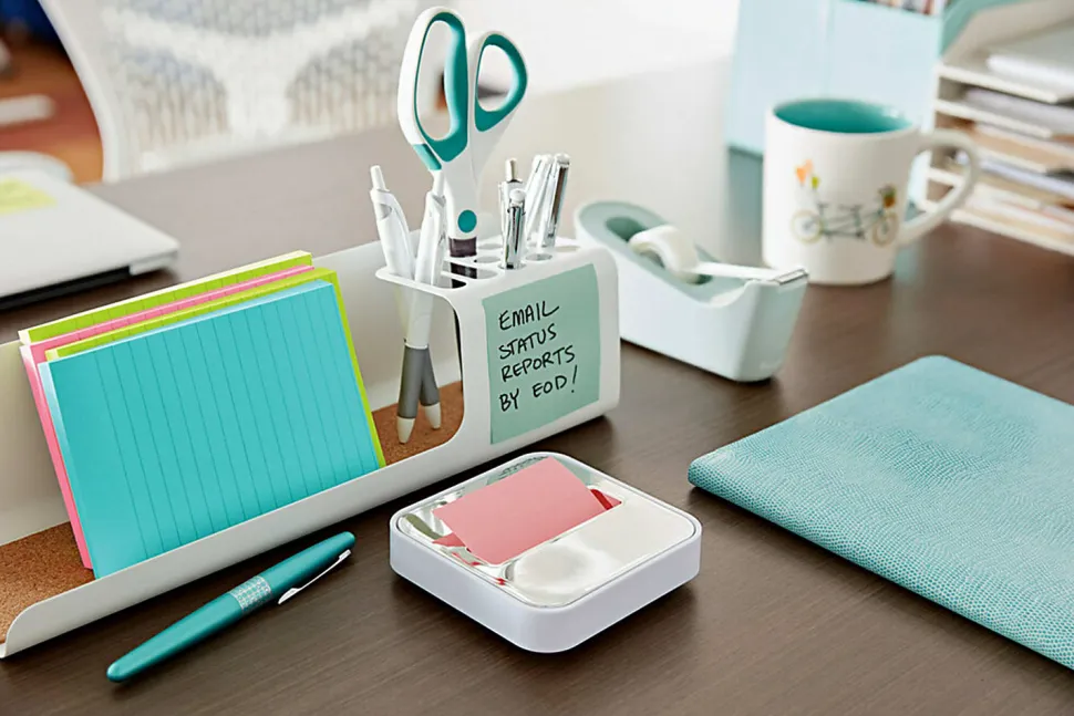 Post-it® Dispenser Pop-up Notes, 600 Total Notes, Pack Of 6 Pads, 3" x 3", Beachside Café Collection, 100 Notes Per Pad