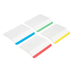 Post-it® Durable Tabs, 2 in. x 1.5 in. Pack of 24 Tabs, Beige, Green, Red, Canary Yellow