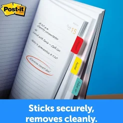 Post-it® Durable Tabs - 36 Write-on Tab(s) - 1.50" Tab x 1" Tab- Red, Yellow, Blue Tab(s) - Wear Resistant, Tear Resistant, Repositionable - 36 / Pack