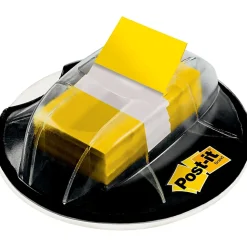 Post-it® Flags in Desk Grip Dispenser, 1" x 1 -11/16", Yellow, 200 Flags