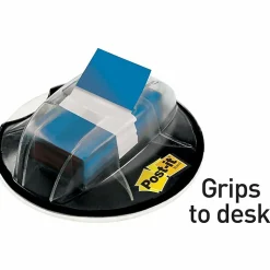 Post itĀ® Flags in Desk Grip Dispenser, 1" x 1 7/10", Blue, 200 Flags