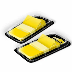 Post-it® Flags, 1 in. x 1.7 in., 2 Dispensers, 50 Flags/Dispenser, Yellow, School Supplies for Students, Tabs for Textbooks and Notebooks