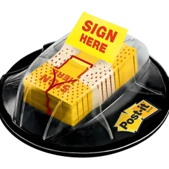 Post-it® Flags, 1 in. x 1.7 in., 1 Dispenser, 200 Flags/Dispenser, Yellow, Printed