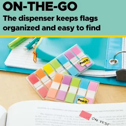 Post-it® Flags, .94 in. x 1.7 in., 8 Dispensers, 20 Flags/Dispenser, Assorted Colors, Back to School Supplies for Students, Flags for Textbooks