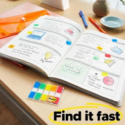 Post-it® Flags, .94 in. x 1.7 in., 8 Dispensers, 20 Flags/Dispenser, Assorted Colors, Back to School Supplies for Students, Flags for Textbooks