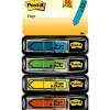 Post-it® Flags, .47 in. x 1.7 in., 4 Dispensers, 20 Flags/Dispenser, Assorted Bright Colors, "Sign & Date", Back to School Supplies for Students