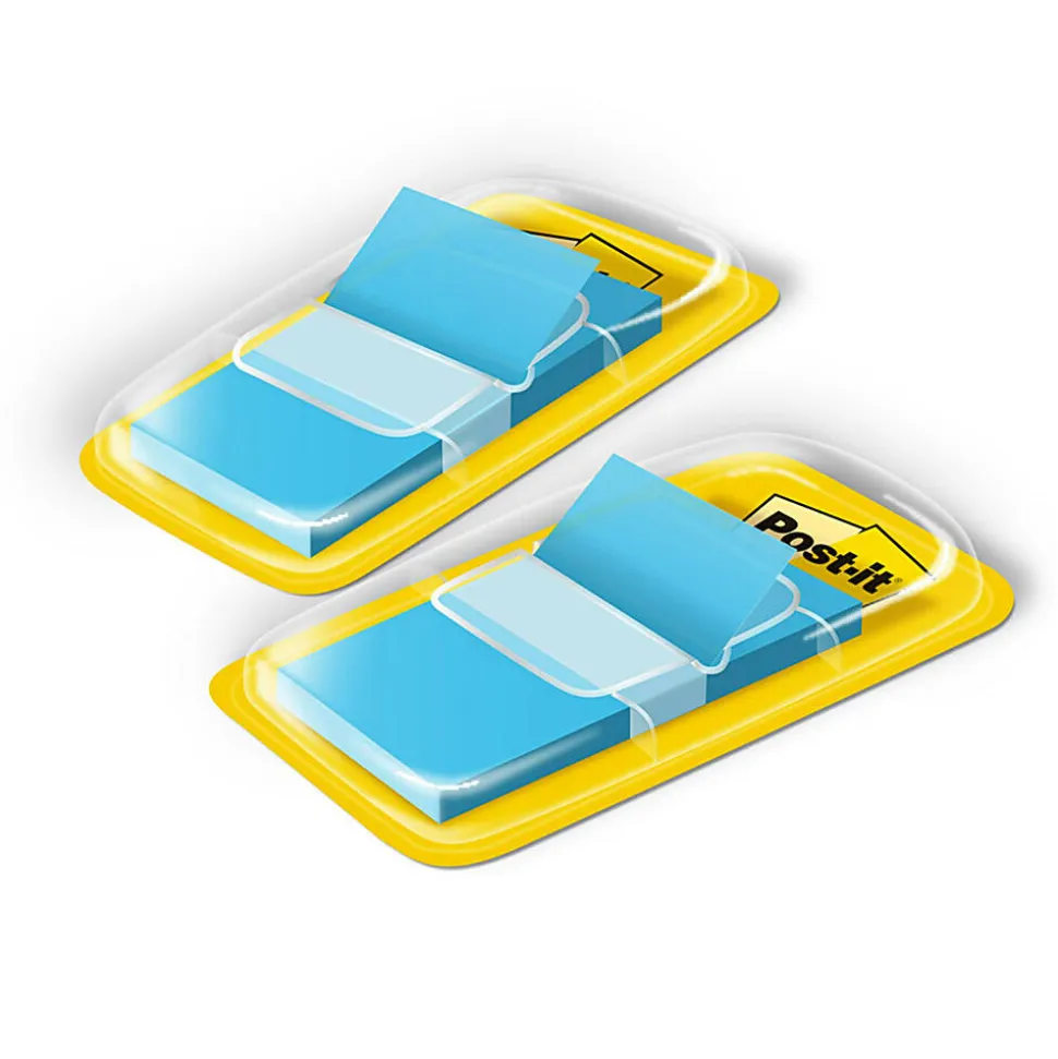 Post it® Flags, 1" x 1 7/10", Blue, 50 Flags Per Pad, Pack Of 2 Pads