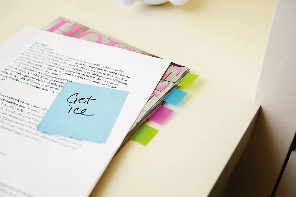 Post it® Flags, 1" x 1 7/10", Bright Blue, 50 Flags Per Pad, Pack Of 2 Pads