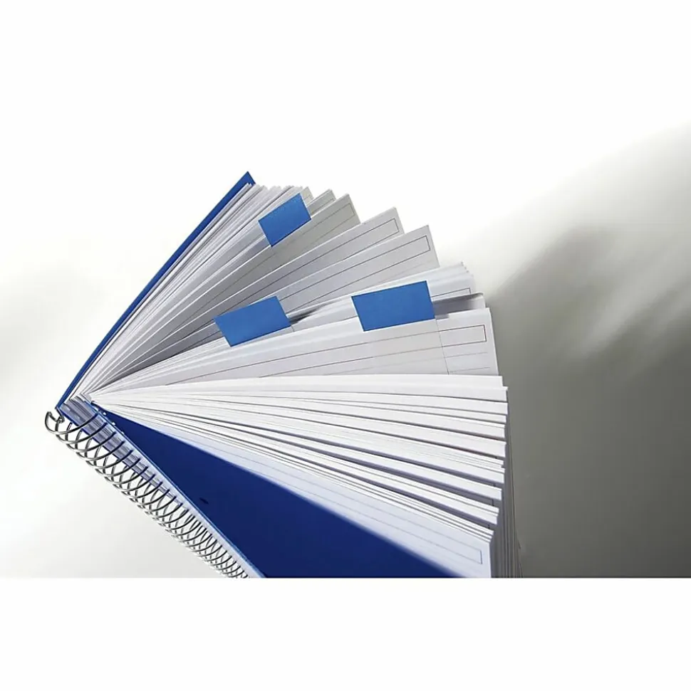 Post it® Flags, 1" x 1 7/10", Bright Blue, 50 Flags Per Pad, Pack Of 2 Pads