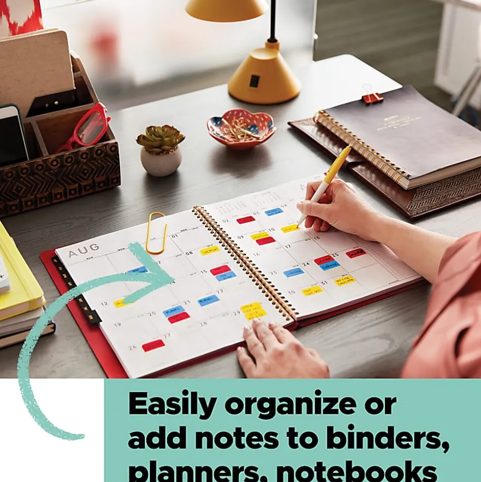 Post-it® Flags, 1" x 1 -11/16", Orange, 50 Flags Per Pad, Pack Of 2 Pads