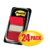 Post-it® Flags, 1" x 1 -11/16", Red, 50 Flags Per Pad, Pack Of 24 Pads
