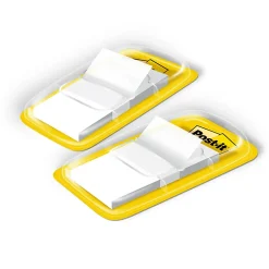 Post-it® Flags, 1" x 1 -11/16", White, 50 Flags Per Pad, Pack Of 2 Pads