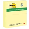 Post-it® Greener Notes, 3" x 5", Canary Yellow, 100 Sheets, Pack Of 12 Pads