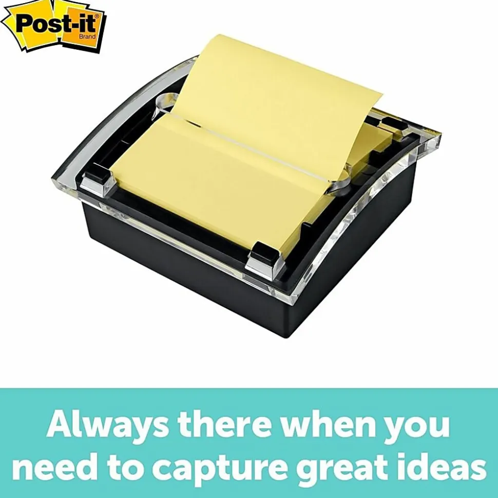 Post-it® Greener Pop Up 100% Recycled Paper Notes, 3 x 3 in, 12 Pads, 100 Sheets/Pad, School Supplies and Office Products, Canary Yellow