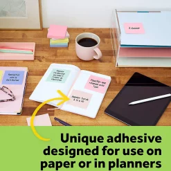 Post-it® Greener 100% Recycled Paper Pop Up Notes, 3 x 3 in, 12 Sticky Note Pads, 100 Sheets/Pad, Accordion Sticky Notes, Sweet Sprinkles