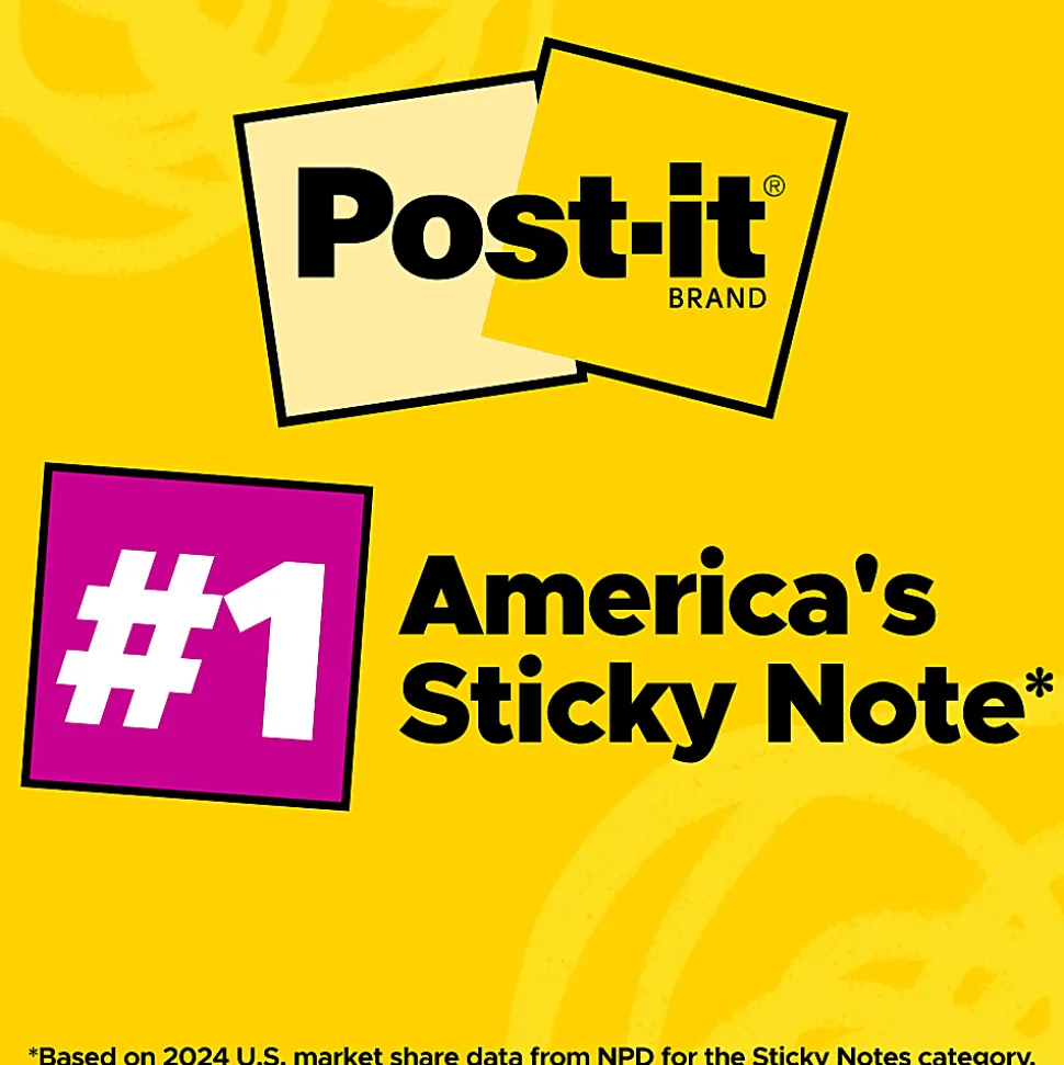 Post-it® Greener 100% Recycled Paper Notes, 4 x 6 in, 5 Lined Sticky Note Pads, 100 Sheets/Pad, School Supplies and Office Products, Sweet Sprinkles