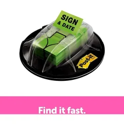 Post-it® Message Flags in Desk Grip Dispenser, 1