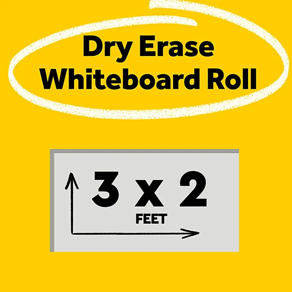Post it® Non-Magnetic Dry-Erase Whiteboard Surface, 24" x 36", White