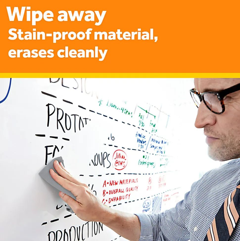 Post it® Non-Magnetic Dry-Erase Whiteboard Surface, 24" x 36", White