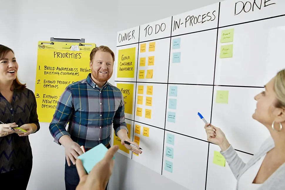 Post it® Non-Magnetic Dry-Erase Whiteboard Surface, 24" x 36", White