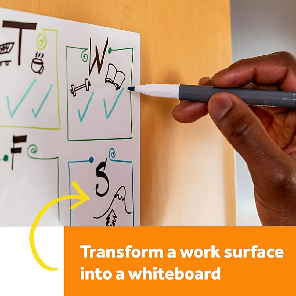 Post it® Non-Magnetic Dry-Erase Whiteboard Surface, 24" x 36", White