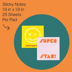 Post-it® Noted Class Notes, 1.9 x 1.9 in