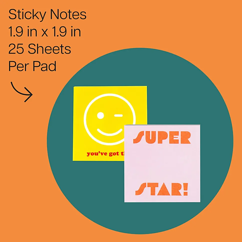 Post-it® Noted Class Notes, 1.9 x 1.9 in