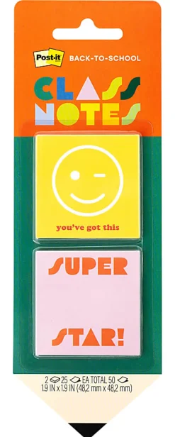 Post-it® Noted Class Notes, 1.9 x 1.9 in