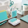 Post-it® Note Dispenser, 3 x 3 in, 1 Dispenser, 1 Pad, 45 Sheets/Pad, White Base Steel Top, Sticky Notes Holder for Desk, Classroom or Office Supplies
