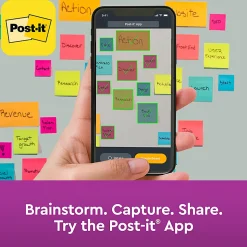 Post-it® Note Dispenser, 4 x 4 in, 1 Dispenser, 3 Pads, 90 Sheets/Pad, Black Base Clear Top, Sticky Notes Holder for Desk or Classroom