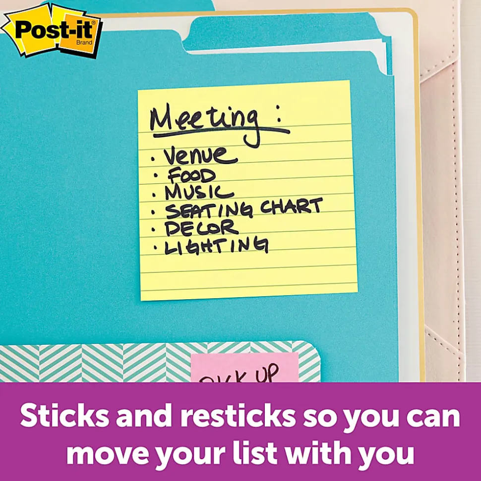 Post-it® Note Dispenser, 4 x 4 in, 1 Dispenser, 3 Pads, 90 Sheets/Pad, Black Base Clear Top, Sticky Notes Holder for Desk or Classroom