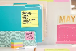 Post-it® Note Dispenser, 4 x 4 in, 1 Dispenser, 3 Pads, 90 Sheets/Pad, Black Base Clear Top, Sticky Notes Holder for Desk or Classroom