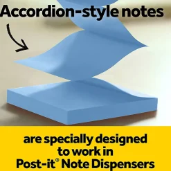 Post-it® Note Dispenser, 3 x 3 in, 1 Dispenser, 3 Pad, 90 Sheets/Pad, Black Wave Dispenser, Sticky Notes Holder for Desk, Classroom or Office Supplies