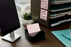 Post-it® Note Dispenser, 3 x 3 in, 1 Dispenser, 3 Pad, 90 Sheets/Pad, Black Wave Dispenser, Sticky Notes Holder for Desk, Classroom or Office Supplies