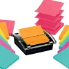 Post-it® Note Dispenser, 3 x 3 in, 12 Sticky Note Pads, 90 Sheets/pad, Sticky Note Holder, Black Base, Clear Top, Classroom or Office Supplies