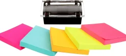 Post-it® Note Dispenser, 3 x 3 in, 12 Sticky Note Pads, 90 Sheets/pad, Sticky Note Holder, Black Base, Clear Top, Classroom or Office Supplies
